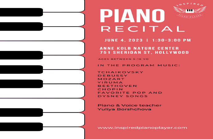Piano Recital by Inspired Piano Player